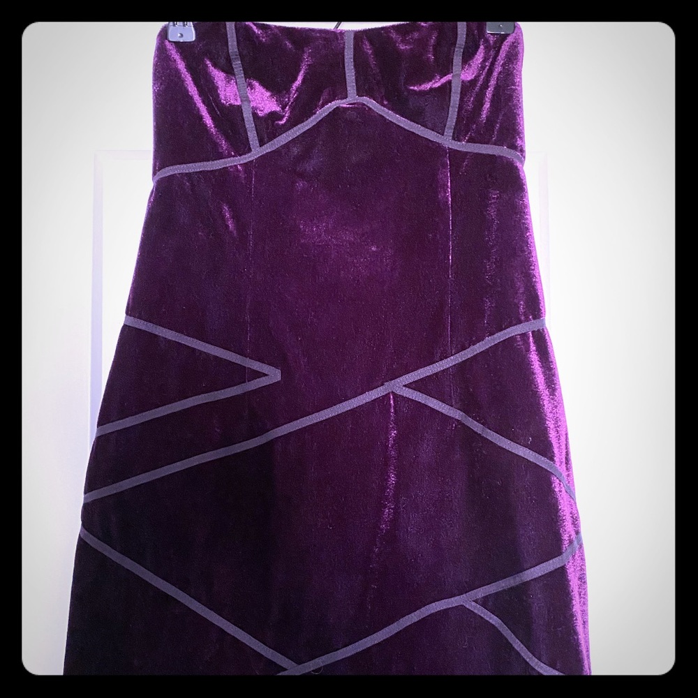 Velvet purple mini dress